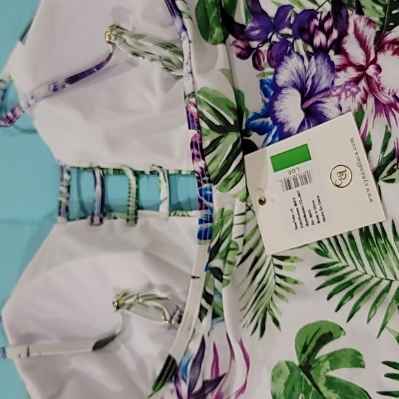 NWT- Hibiscus and Palm Tankini - Picture 5 of 7